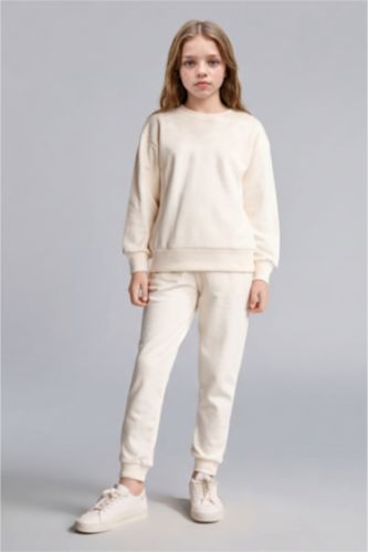 Young Girls - Teen Girls Ecru jogger Trousers