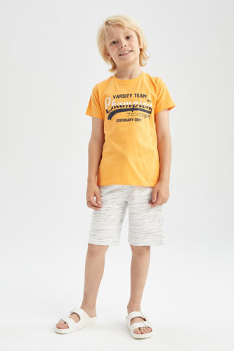 Boy Regular Fit Printed Bermuda Shorts