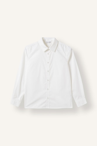 Erkek Çocuk - Genç Erkek Violet Beyaz Regular Fıt Poplin Gömlek Erkek Çocuk