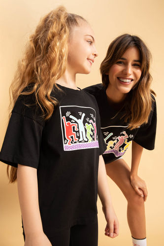 Kız Çocuk Keith Haring Regular Fit Kısa Kollu Tişört