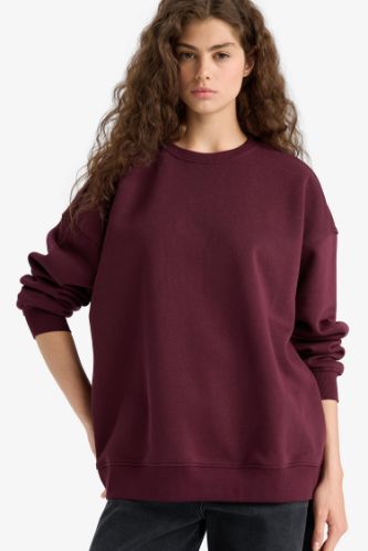 Толстая толстовка Oversize для школы с круглым вырезом и из плотной ткани