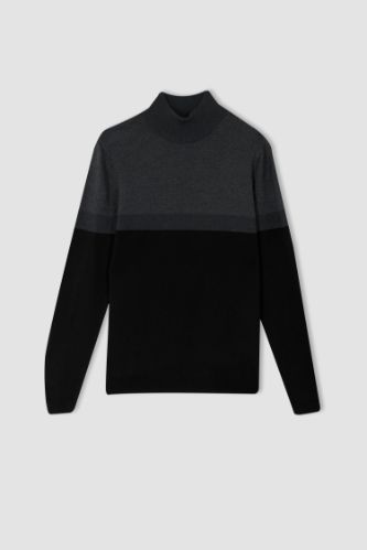 Black half turtleneck best sale