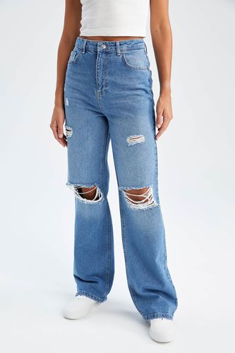 Wide Leg Jeans mit hohem Bund