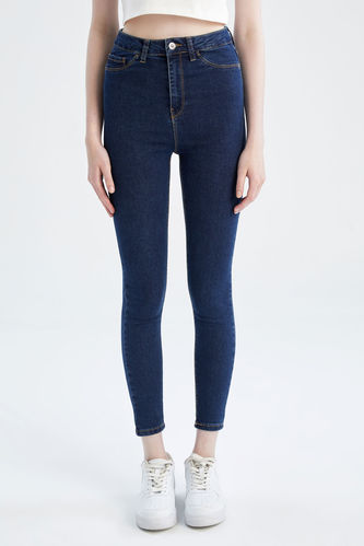 Super Skinny Fit Jeans mit hohem Bund