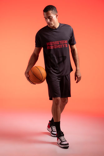DeFactoFit NBA Houston Rockets Ağır Kumaş Şort