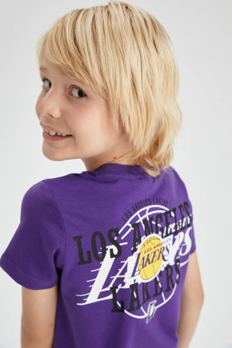 Regular Fit NBA Los Angeles Lakers Licensed Short Sleeve T-Shirt