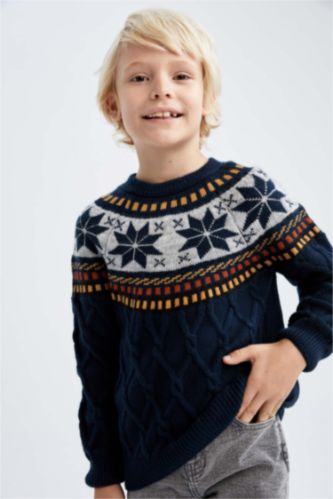 GARÇONS Marin Pull Col rond Garçon