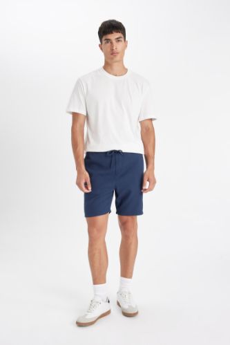 Relax Fit Beli Bağcıklı Şort