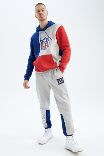 Blue MAN Standard Fit NFL Shield Licensed Printed Long Sleeve Sweatshirt  2723412