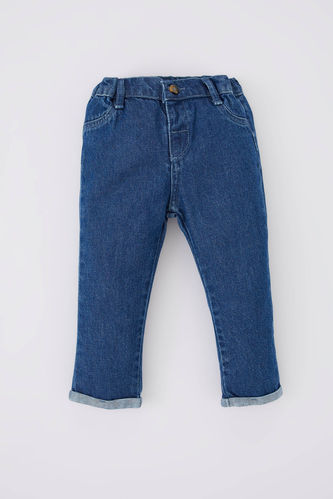 Baby Girl Jeans with Folded Legs
