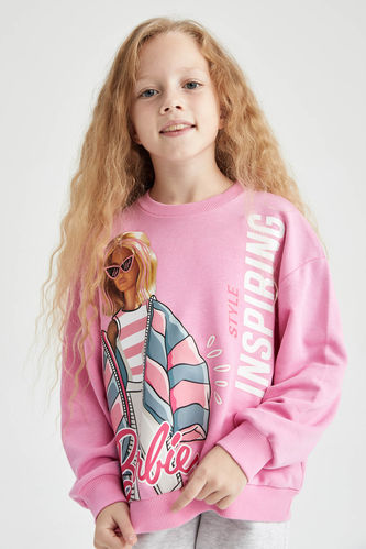 Relax Fit Barbie Licensed Crew Neck Sweatshirt