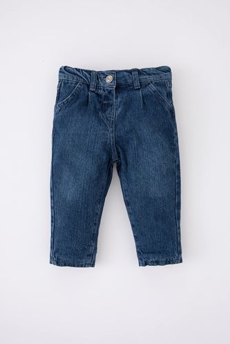 Baby Girl Pocket Fleece Lined Jeans