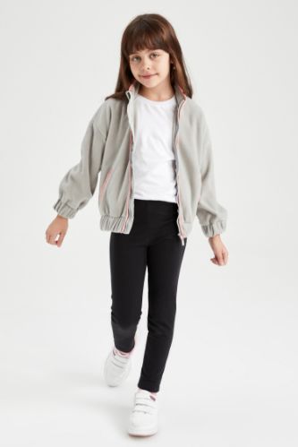 Girls white fluffy top cardigan