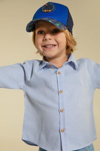 Baby Boy Regular Fit Shirt Collar Oxford Long Sleeve Shirt