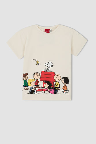 Regular Fit Snoopy Licensed Short Sleeve T-shirt