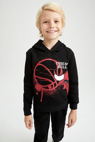 Erkek Çocuk NBA Chicago Bulls Kapüşonlu Sweatshirt