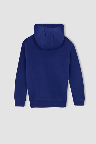 Blue BOYS & TEENS Boys' Defacto Fit Regular Fit Thick Sweatshirt