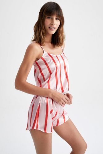 Fall in Love Regular Fit Çizgili Pijama Takımı