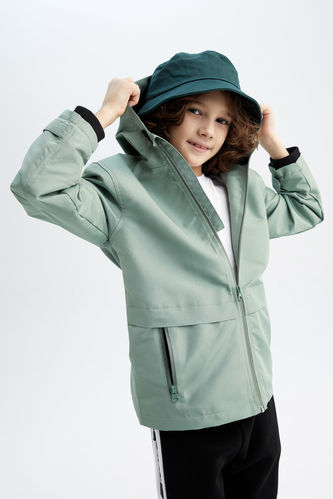 Boys Water Repellent Hooded Raincoat