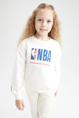 Kız Çocuk NBA New York Knicks Bisiklet Yaka Sweatshirt