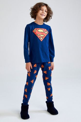 2 piece Regular Fit Superman Licensed Knitted Pyjamas