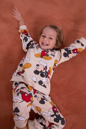 Erkek Bebek Disney Mickey & Minnie Sweatshirt Eşofman Altı 2'li Takım