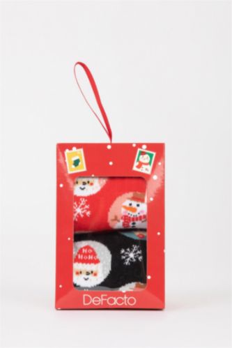 Длинные носки новогодние из хлопка для мужчин, 2 пары