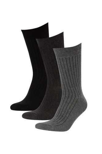 Men 3 Pack Cotton Long Socks