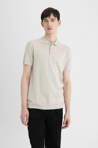Slim Fit Polo Collar Knitwear Polo T-Shirt