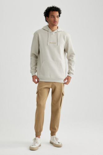 Regular Fit Rib Hem With Cargo Pocket Sweatpants