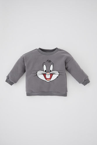 Regular Fit Looney Tunes Licensed Crew Neck Sweatshirt