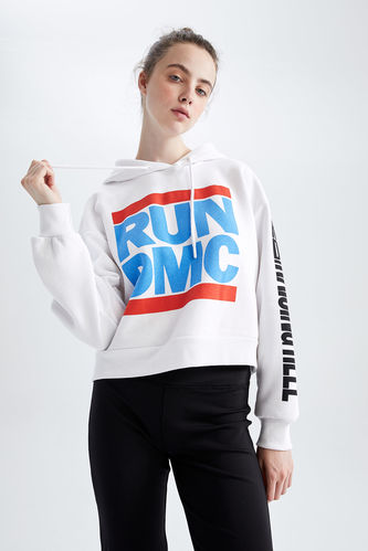 DeFactoFit Run-DMC Regular Fit Kapüşonlu Sweatshirt