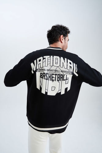 NBA Licensed Thick Sweatshirt Fabric Cardigan
