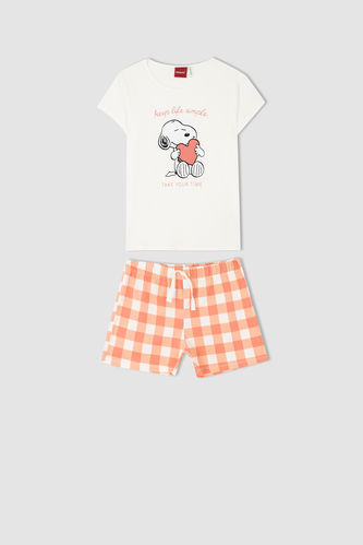 Пижамный комплект c коротким рукавом с лицензией Snoopy для девочек