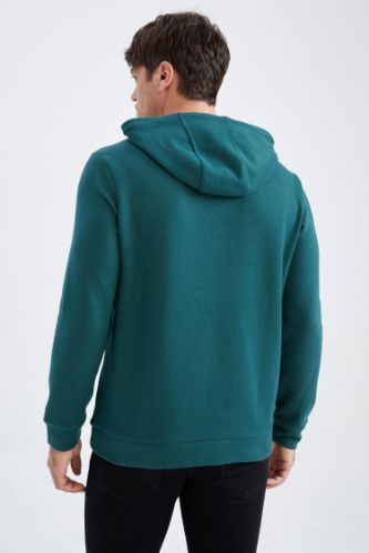 Dark top teal hoodie