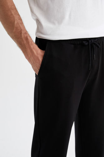 Regular Fit Sweatpants - Black - Men