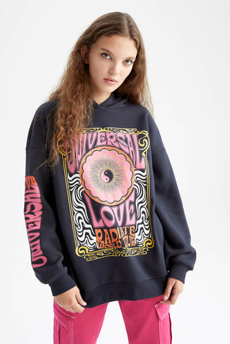 Oversize Fit Printed Sweatshirt