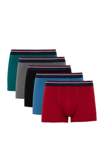 5 Piece Regular Fit Knitted Boxer