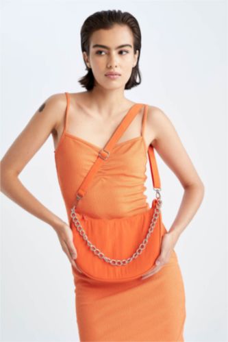FEMME Orange Sac à bandoulière