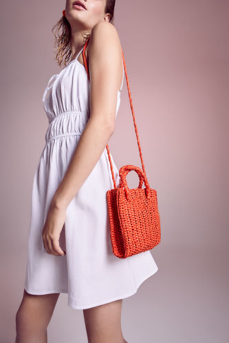 Women's Knitted Straw Handbag