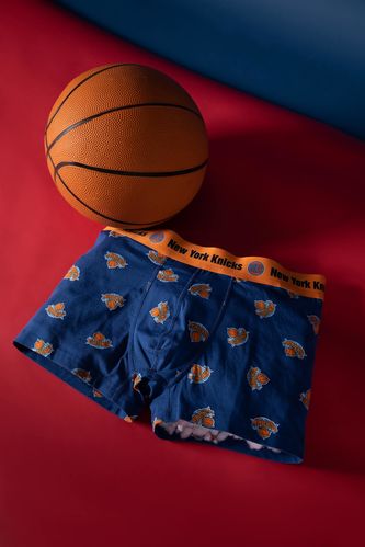 Blue MAN Regular Fit NBA New York Knicks Licensed Knitted Boxer 2723730