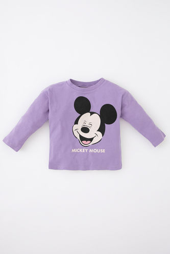 Baby Boy Disney Mickey & Minnie Crew Neck Long Sleeve T-Shirt