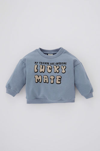 Baby Boy Printed Crew Neck Sweatshirt