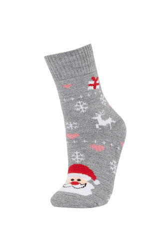 Women Christmas Themed Cotton Long Socks