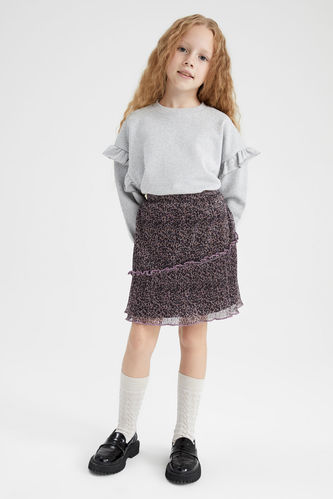 Girl Pleat Knitted Skirt