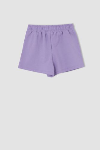Girls Short Pants - Purple & Pink