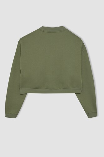 Crop Thick Sweatshirt Fabric Sweatshirt