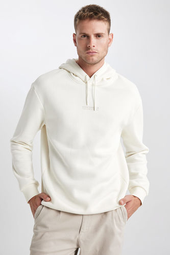 Ecru MAN Relax Fit Long Sleeve Sweatshirt 2831051 | DeFacto