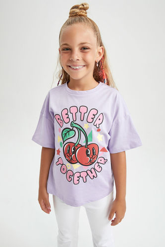 Kız Çocuk Regular Fit Kısa Kollu Tişört