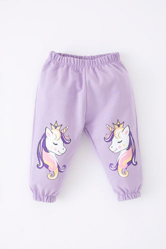 Baby Girl Unicorn Printed Tracksuit Bottom